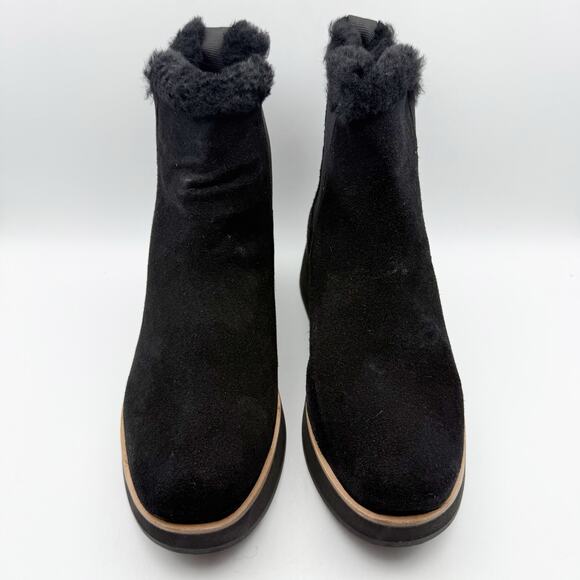 Bernardo Womens Patterson Boots US 10M EU 40.5 Black Suede Sheepskin NWOB - Picture 6 of 12